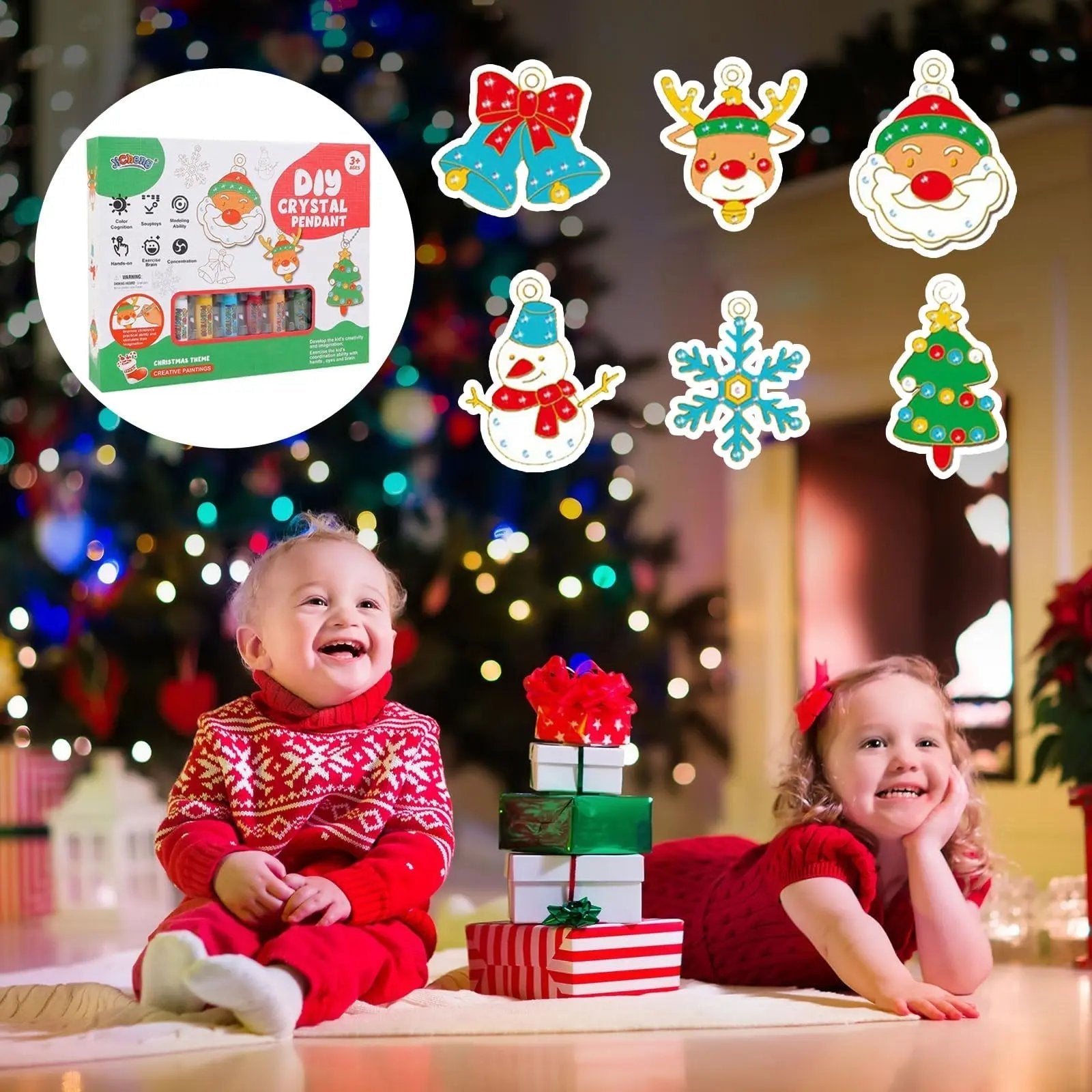CrystalArt™ | DIY-Kristallmalerei-Set — Farbenfrohe Kristallanhänger selbst gestalten
