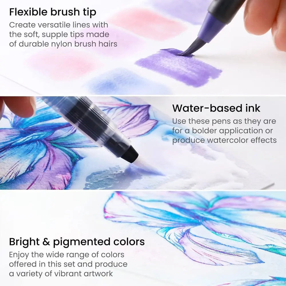 AquaBrush™ | Elegantes Aquarellpinsel-Set – Kreatives Malen ohne Aufwand