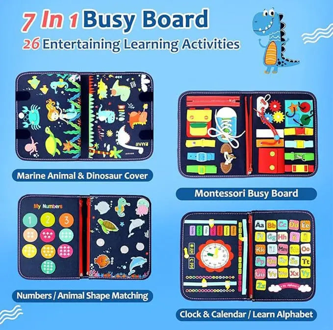 Montessori BusyBoard™ | Montessori Beschäftigungsspielzeug für die motorische Entwicklung von Kindern