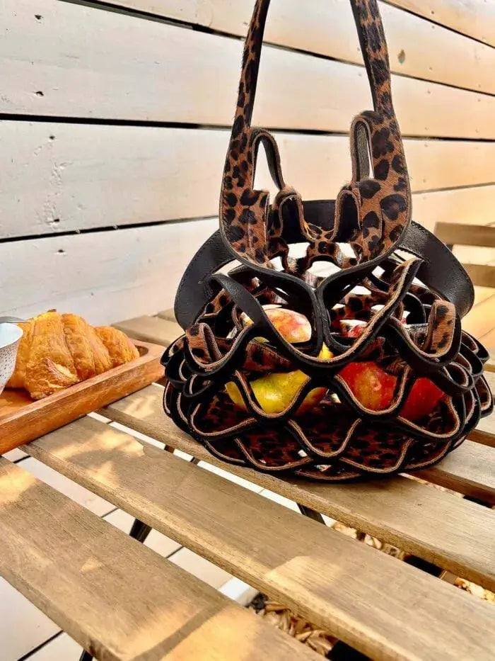 SculpturaBag™ | Handgefertigte Leder-Falttragetasche – formwandelbare, leichte Tasche