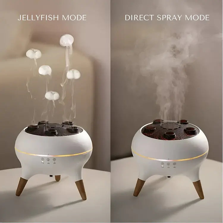 Jellyfel™ | Jellyfish Mist Diffuser — Aromatherapie mit farbigen Lichteffekten (Europäischer Steckertyp)