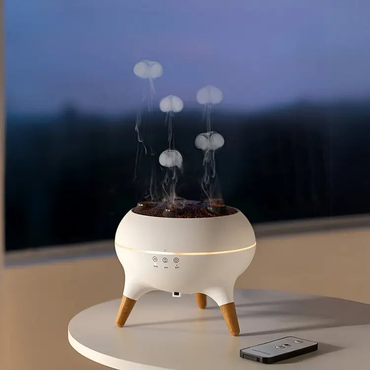 Jellyfel™ | Jellyfish Mist Diffuser — Aromatherapie mit farbigen Lichteffekten (Europäischer Steckertyp)