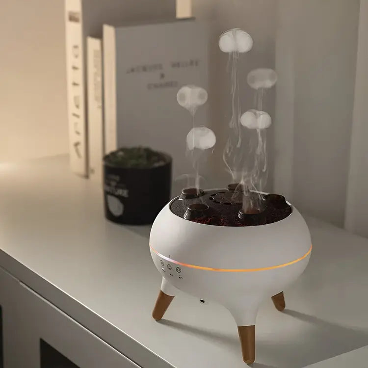 Jellyfel™ | Jellyfish Mist Diffuser — Aromatherapie mit farbigen Lichteffekten (Europäischer Steckertyp)