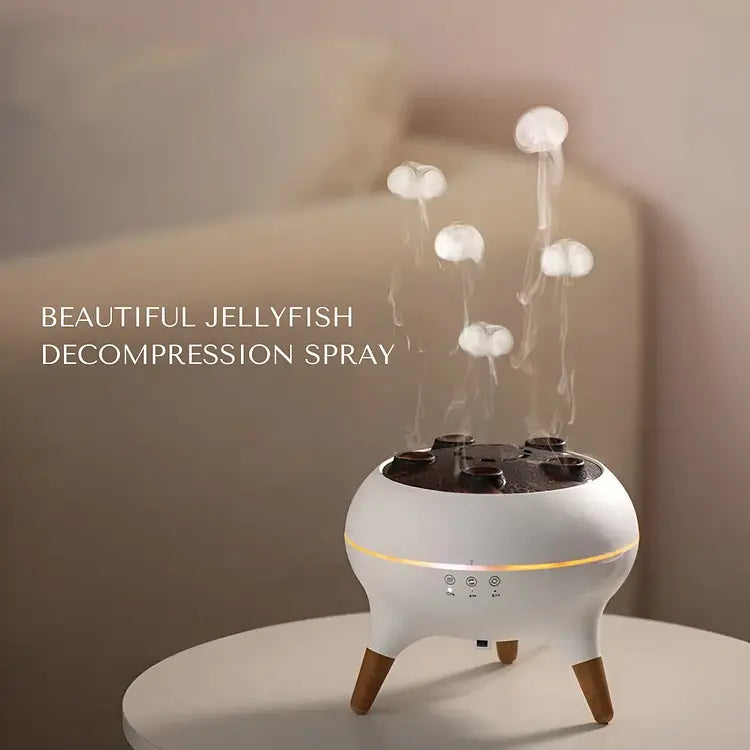 Jellyfel™ | Jellyfish Mist Diffuser — Aromatherapie mit farbigen Lichteffekten (Europäischer Steckertyp)