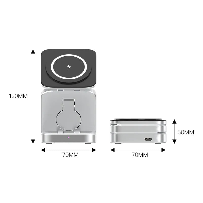 ChargeFold™ | 3-in-1 Drahtlose Ladestation – Smartphone, Smartwatch un ...