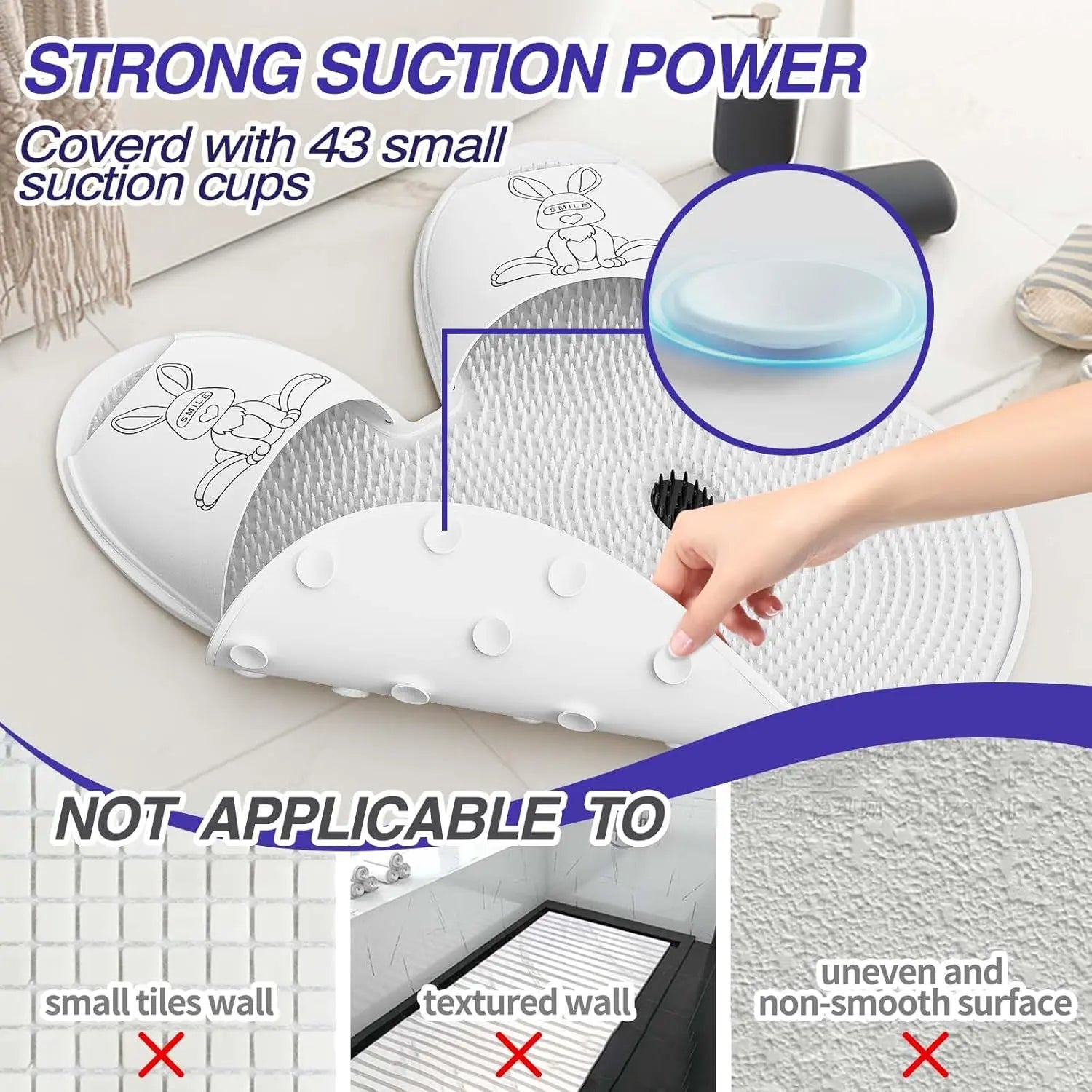BunnyScrubber™ | Massage-Fußmatte in Hasenform – Fördert Kreislauf & glatte Fußhaut