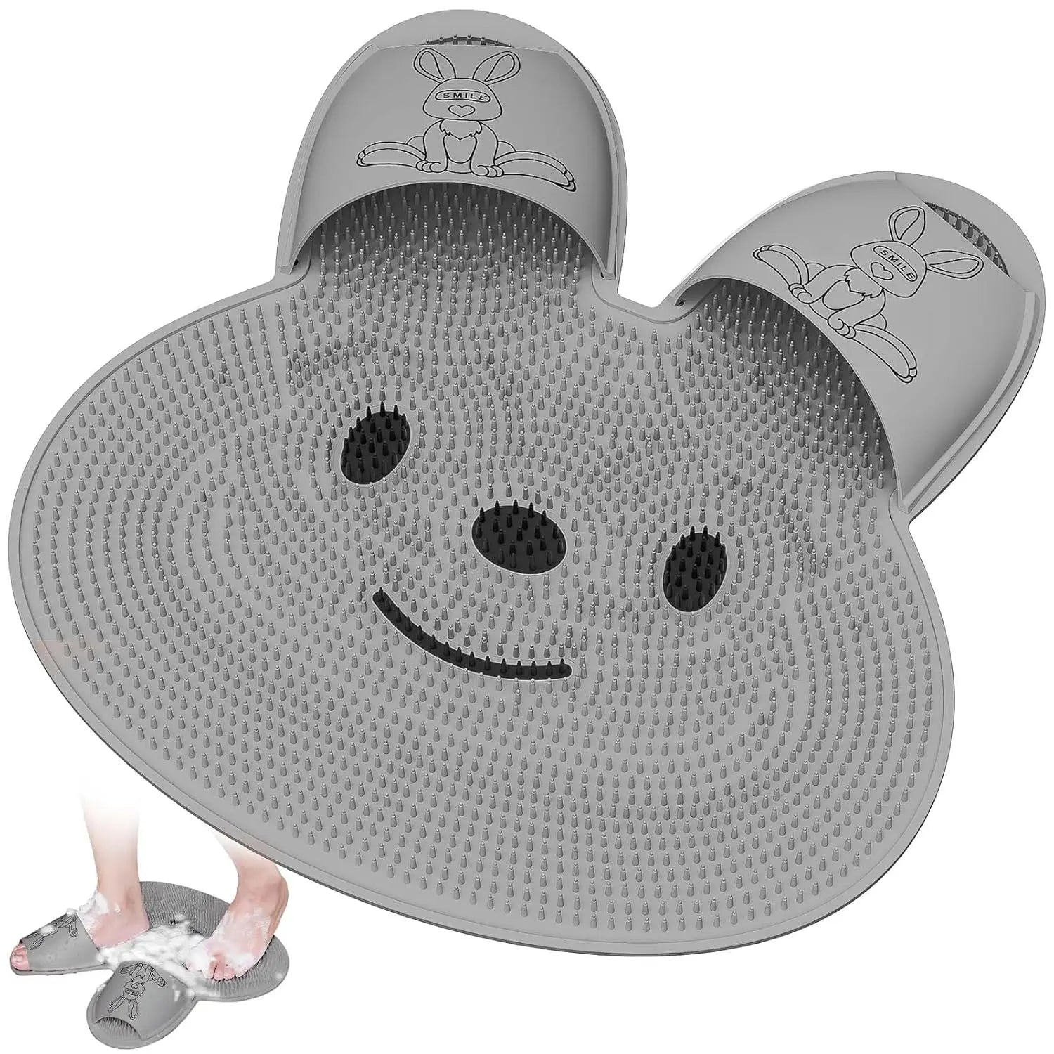 BunnyScrubber™ | Massage-Fußmatte in Hasenform – Fördert Kreislauf & glatte Fußhaut