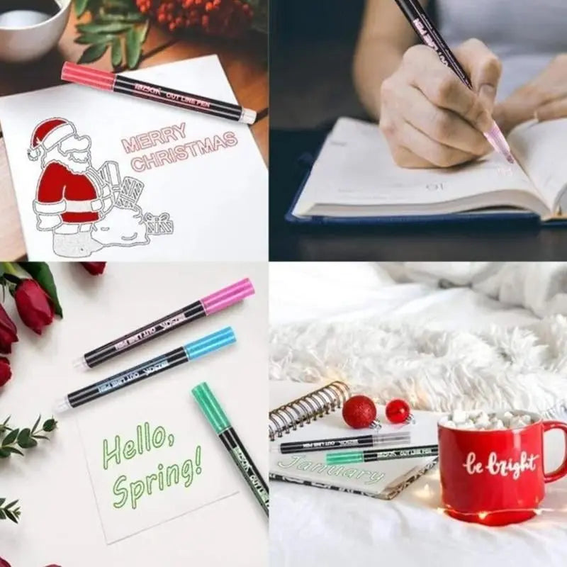 MetalArt™ | Metallic-Marker-Stifte – Ideal für Karten, Handlettering & Basteln