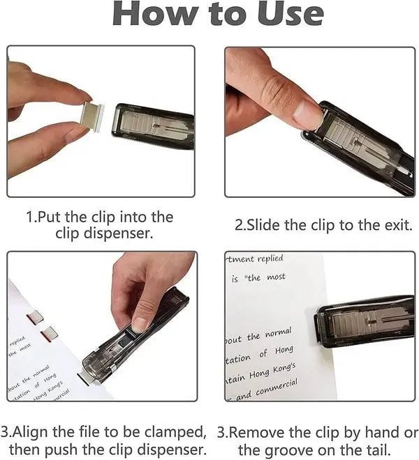 ClipMate™ | Mini-Druckhefter | Wiederverwendbares Werkzeug zum Papierheften ohne Beschädigungen