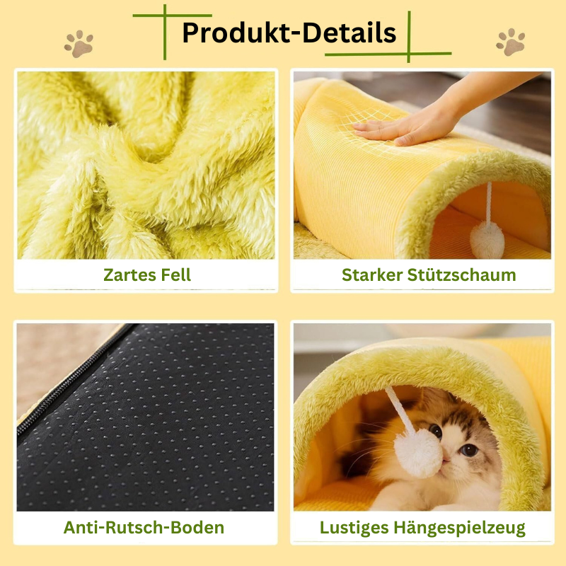 50% RABATT | Tunnelbett™ | Bieten Sie Ihrer Katze ultimativen Komfort und Hygiene