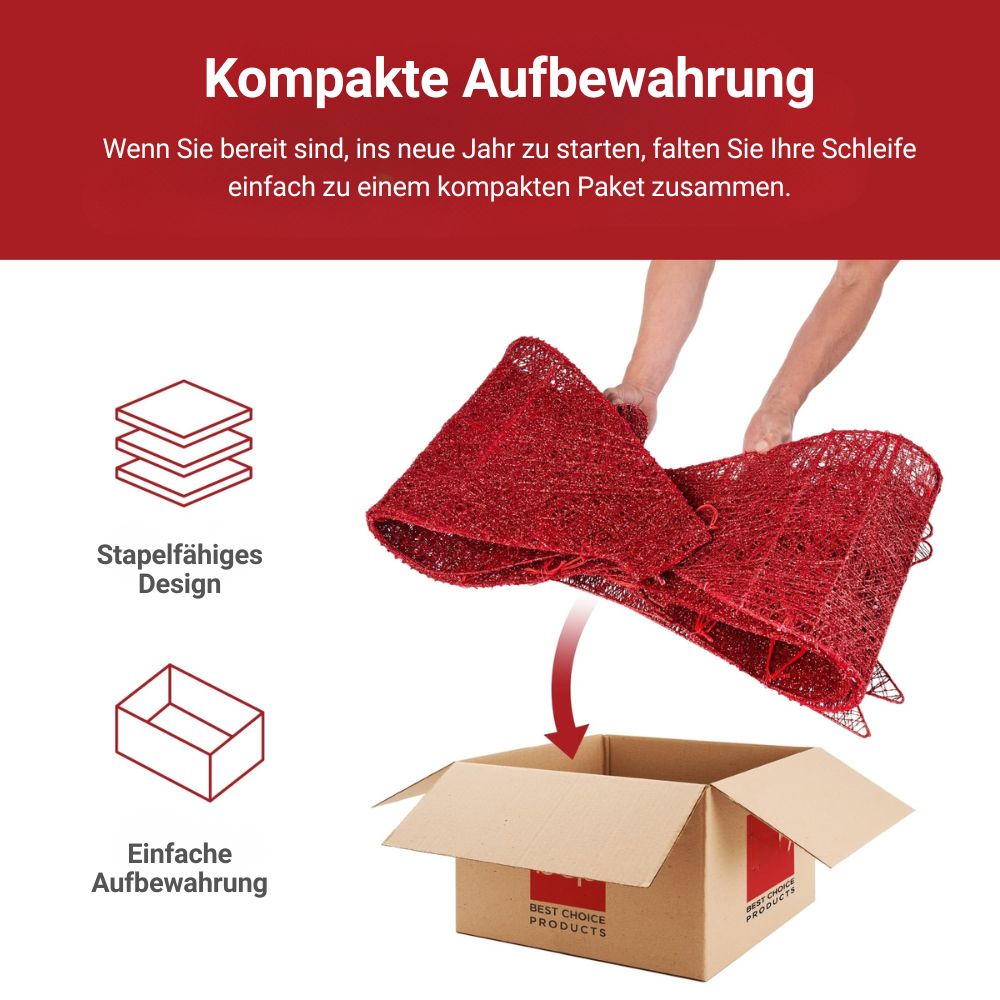 LumiBow™ | XXL leuchtende Weihnachtsschleife — Macht Ihr Familienweihnachten unvergesslich