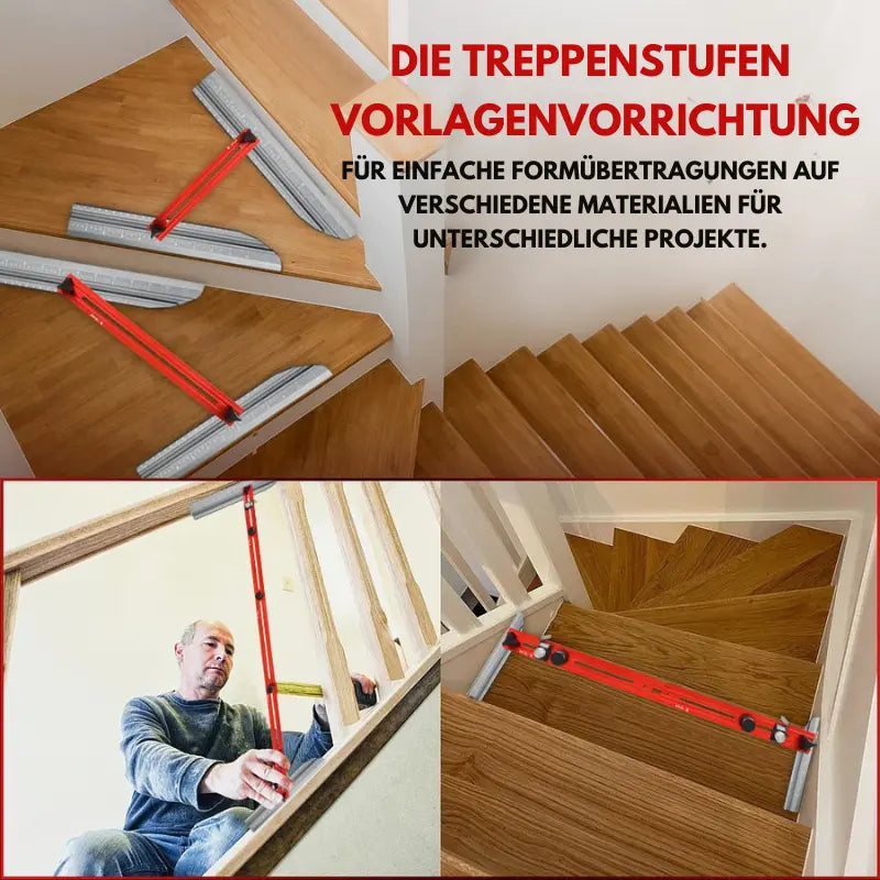 AngleMark™ | Präzises Treppenmesswerkzeug | Verstellbare Aluminiumwinkel-Schablone