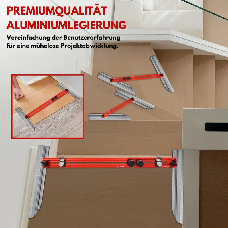 AngleMark™ | Präzises Treppenmesswerkzeug | Verstellbare Aluminiumwinkel-Schablone