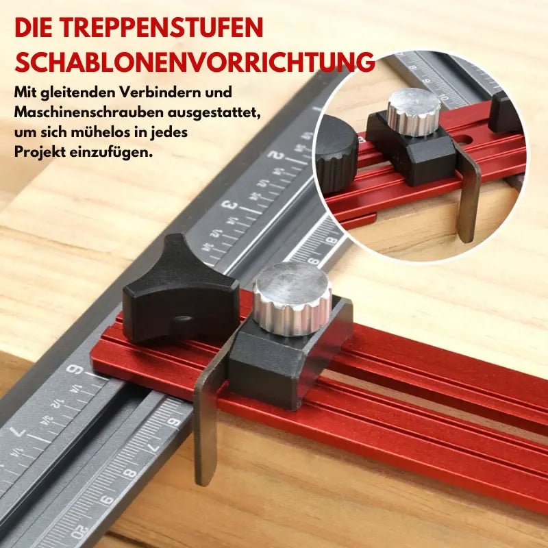 AngleMark™ | Präzises Treppenmesswerkzeug | Verstellbare Aluminiumwinkel-Schablone