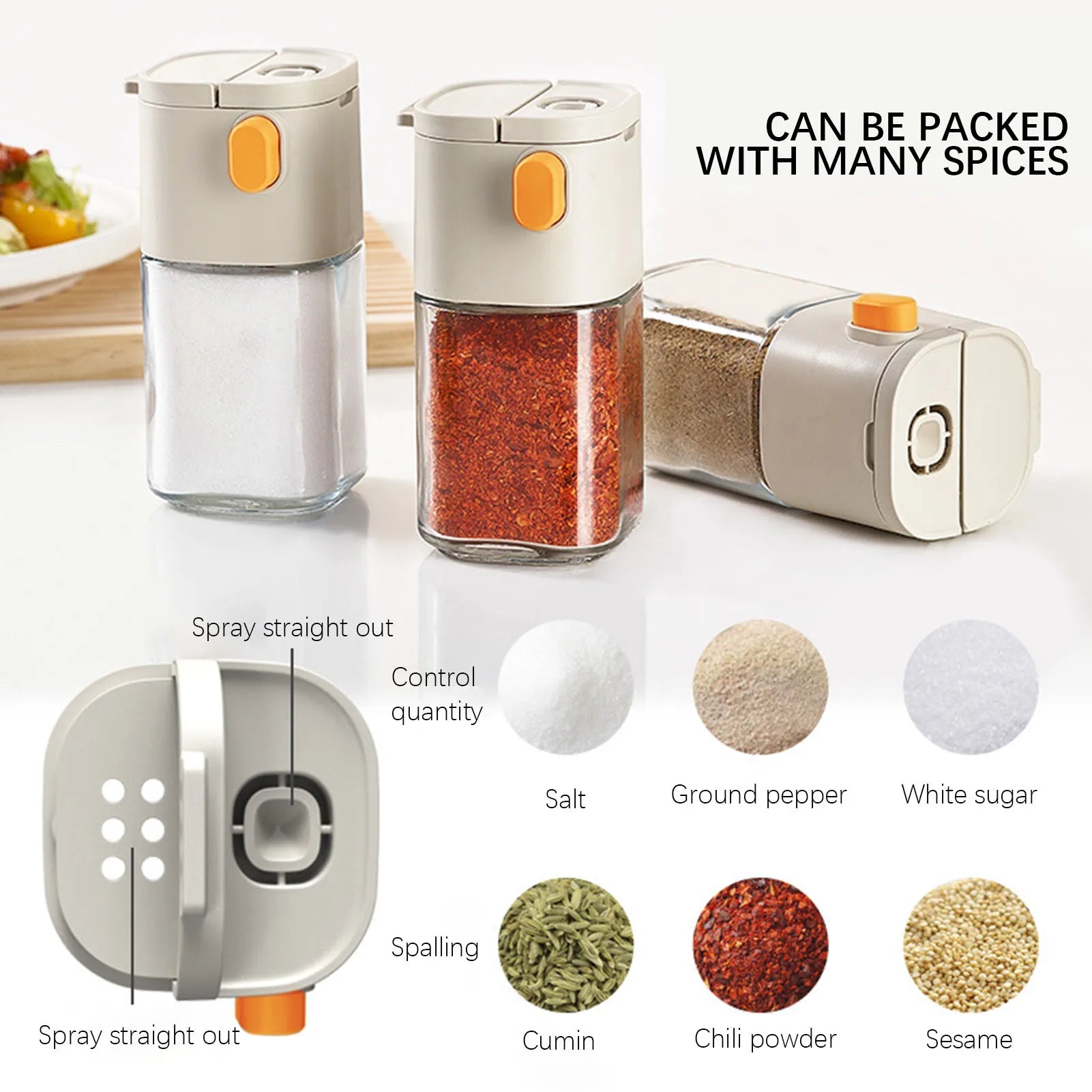 SpiceÉlite | Gewürzgläser Set - Präzise Dosierung Für Perfekte Würze In Der Küche