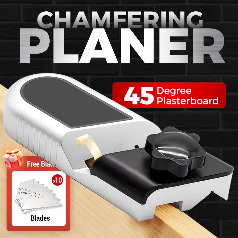 50% RABATT | BevelPro™ | Profi Fasenhobel – 2-in-1 Kantenhobel für Holz, MDF & Gipskarton | Präzise 45°-Fasen & SK5-Klingen