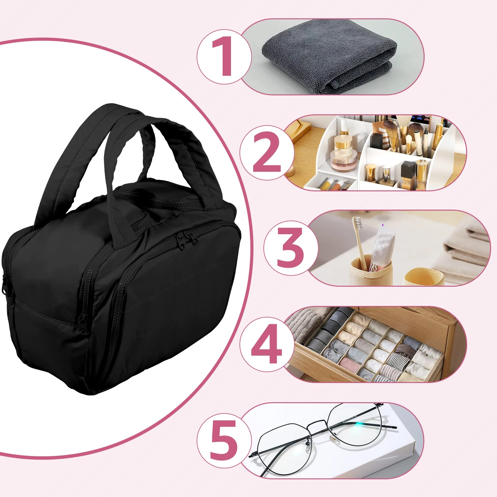 50% Rabatt | CosmiPack™ | Hält die Toilettenartikel geordnet und aufrecht!