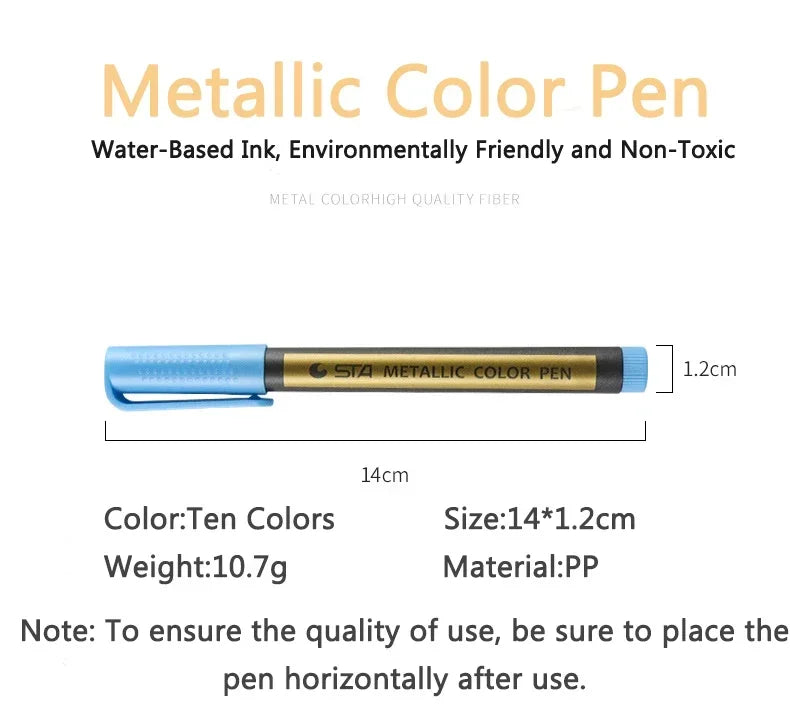 SparkInk  | Metallic Marker Set - 10 Farben für Lebendige DIY-Projekte