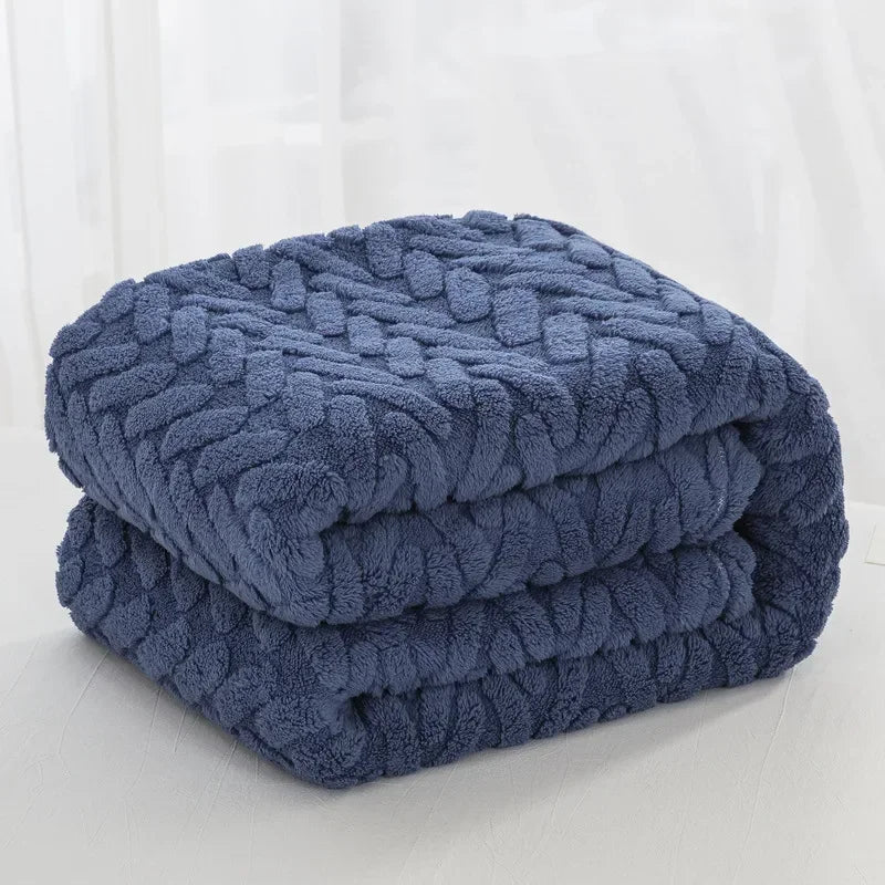 CozyWeave™ | Jacquard-Fleece-Decke CozyWeave | Einlagig & Beidseitig | Weiches Tafu- & Shu-Baumwollfleece | Für Herbst & Winter