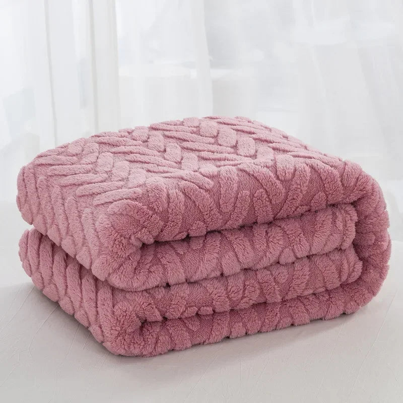 CozyWeave™ | Jacquard-Fleece-Decke CozyWeave | Einlagig & Beidseitig | Weiches Tafu- & Shu-Baumwollfleece | Für Herbst & Winter