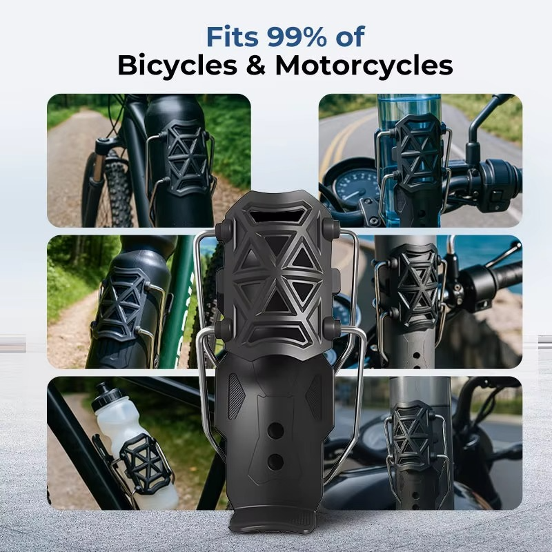 1+1 GRATIS | HydraMount™ | Der Universelle Wasserflaschenhalter für Fahrrad und Motorrad: Sicher, Praktisch & Immer Griffbereit!