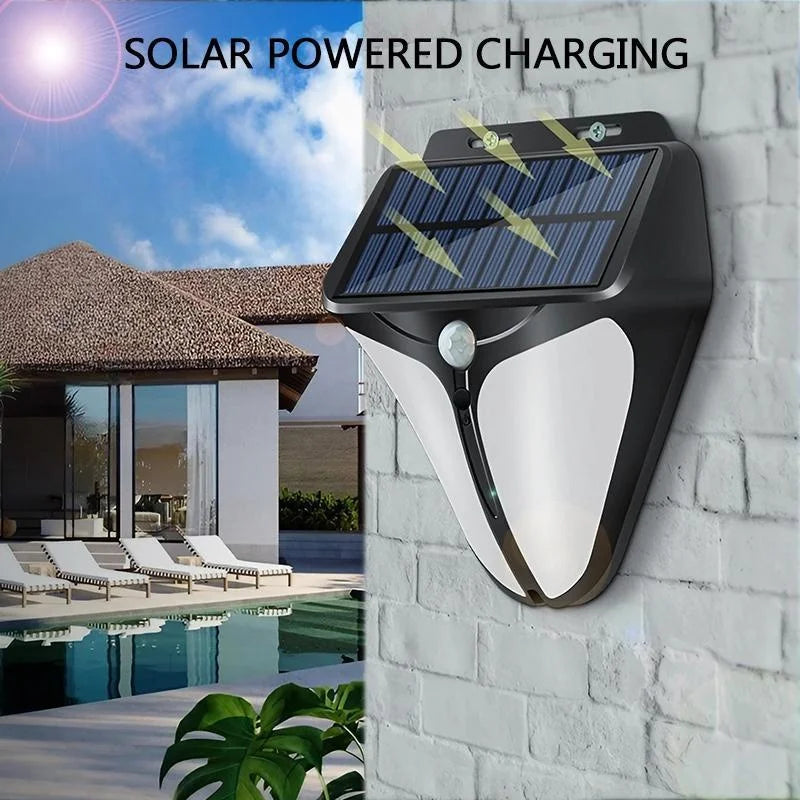 SolarFlash | 38 LEDs | Bewegungsmelder | IP65 Wasserdicht | 1500 mAh Akku