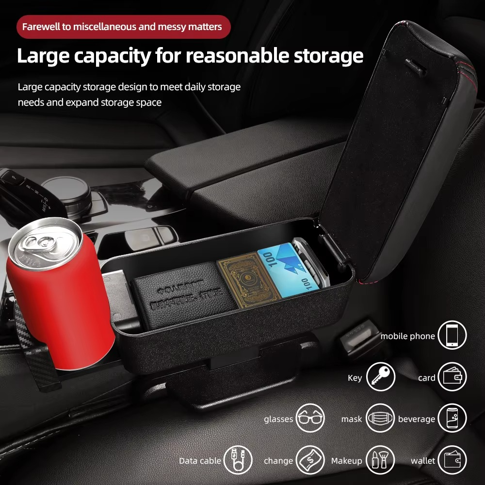 50% RABATT | PowerDock™ | Verstellbare Auto-Armlehnen- & Aufbewahrungsbox für mehr Komfort, Ordnung & Funktionalität beim Fahren