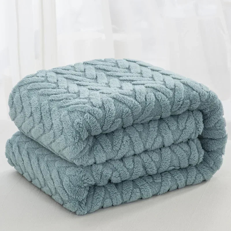 CozyWeave™ | Jacquard-Fleece-Decke CozyWeave | Einlagig & Beidseitig | Weiches Tafu- & Shu-Baumwollfleece | Für Herbst & Winter