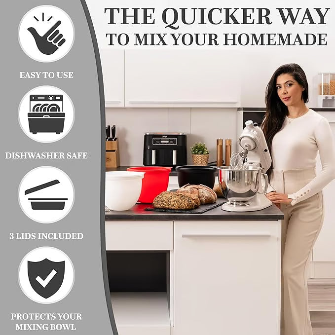 FlexiMix™ | Silikon-Einsatz für Küchenmaschine — müheloses und sauberes Backen