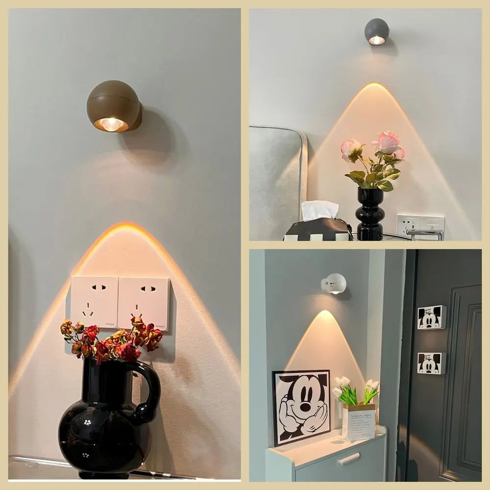 GlowMount™ | Sunset Glow Wandleuchte | Wiederaufladbare Dimmbare Stimmungsbeleuchtung