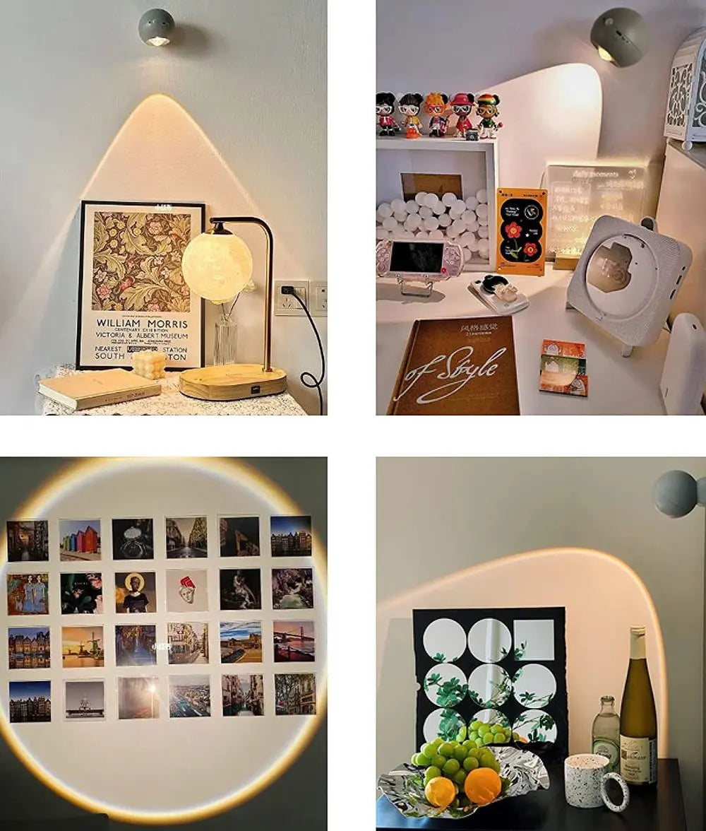 GlowMount™ | Sunset Glow Wandleuchte | Wiederaufladbare Dimmbare Stimmungsbeleuchtung