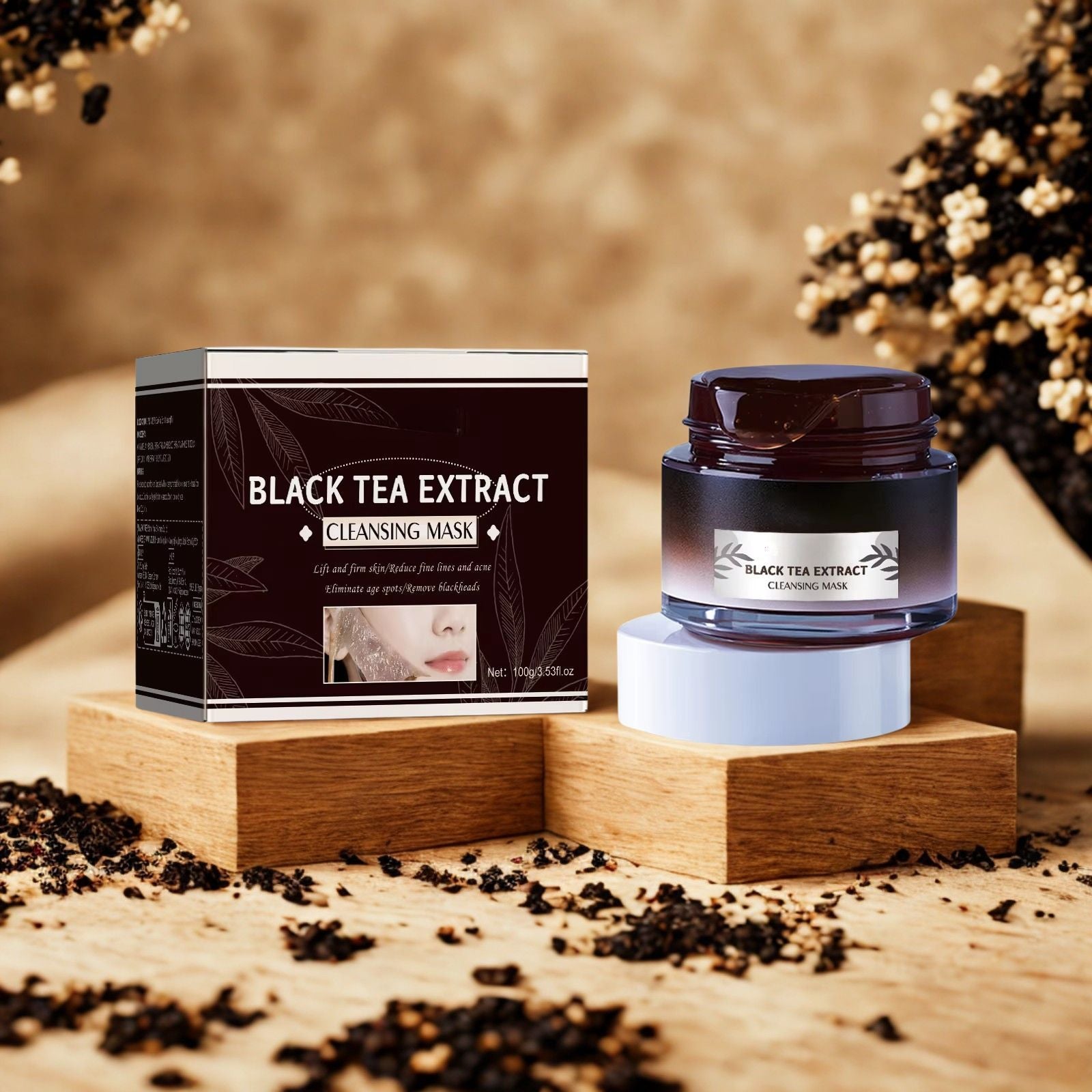 1+1 GRATIS | TeaElixir™ | Schwarzer Tee Gesichtsmaske für strahlende, feste & gereinigte Haut | Luxuriöse Pflege mit Anti-Aging- & Feuchtigkeitswirkung