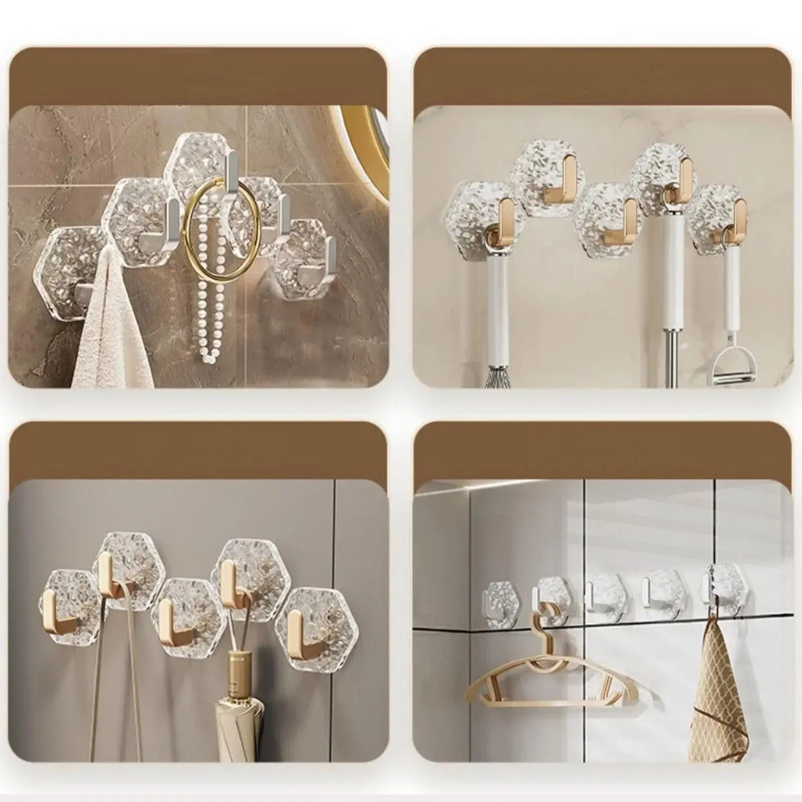 StickGlam™ | Wandhaken mit 2 kg Tragkraft — Sicherer Griff auf glatten Oberflächen 10er Set