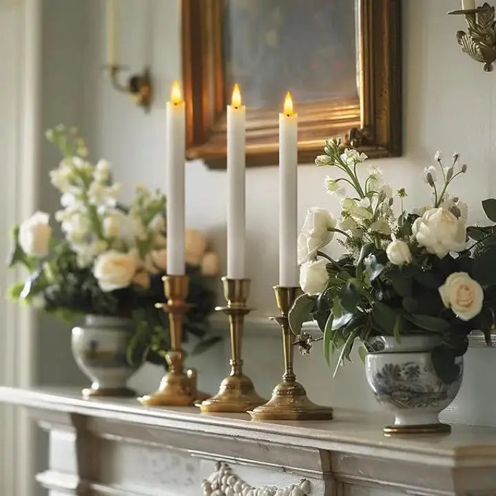 LumiGlow™ | Wiederaufladbare LED-Wachskerzen 6er Set — Nachhaltig & sicher ohne Brandgefahr