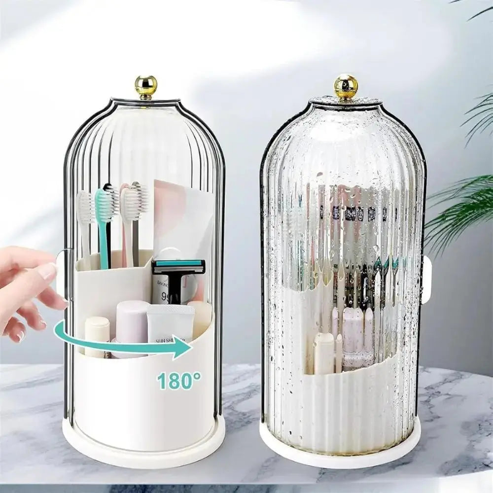 BrushGuard™ | Zahnbürstenhalter mit Schiebedeckel — 3 Fächer & Belüftung für Sauberkeit