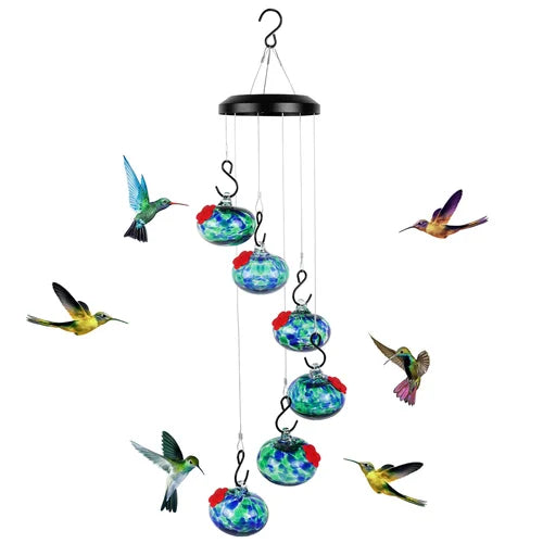 ChimeBloom™ | Bezaubernde Windspiele Kolibri-Futterstelle
