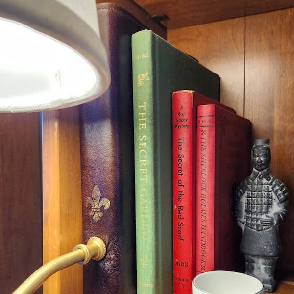 LitLamp | Klassische Literaturlampe – Elegante, batteriebetriebene Beleuchtung für Bücherliebhaber