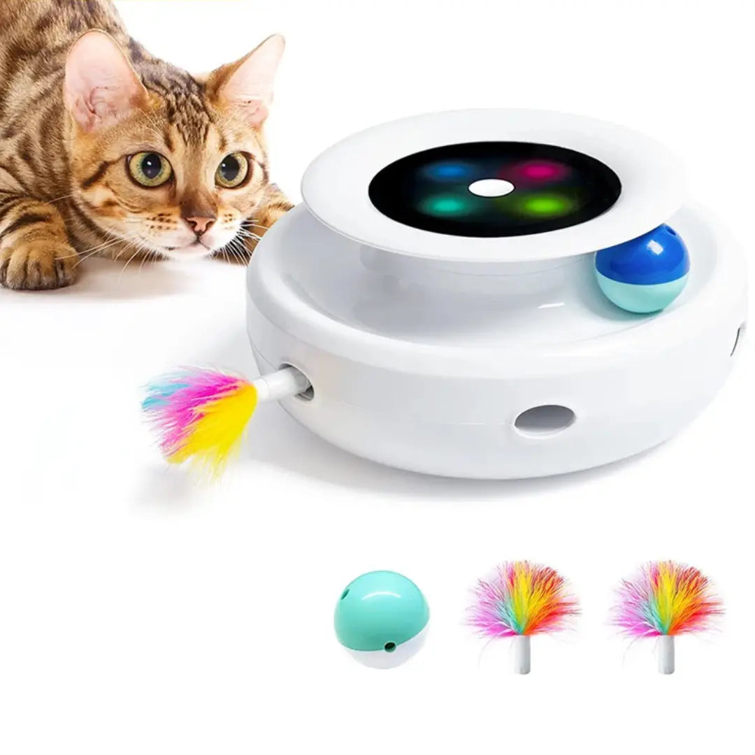 PurrPlay™ | Interaktives 2-in-1-Smart-Katzenspielzeug