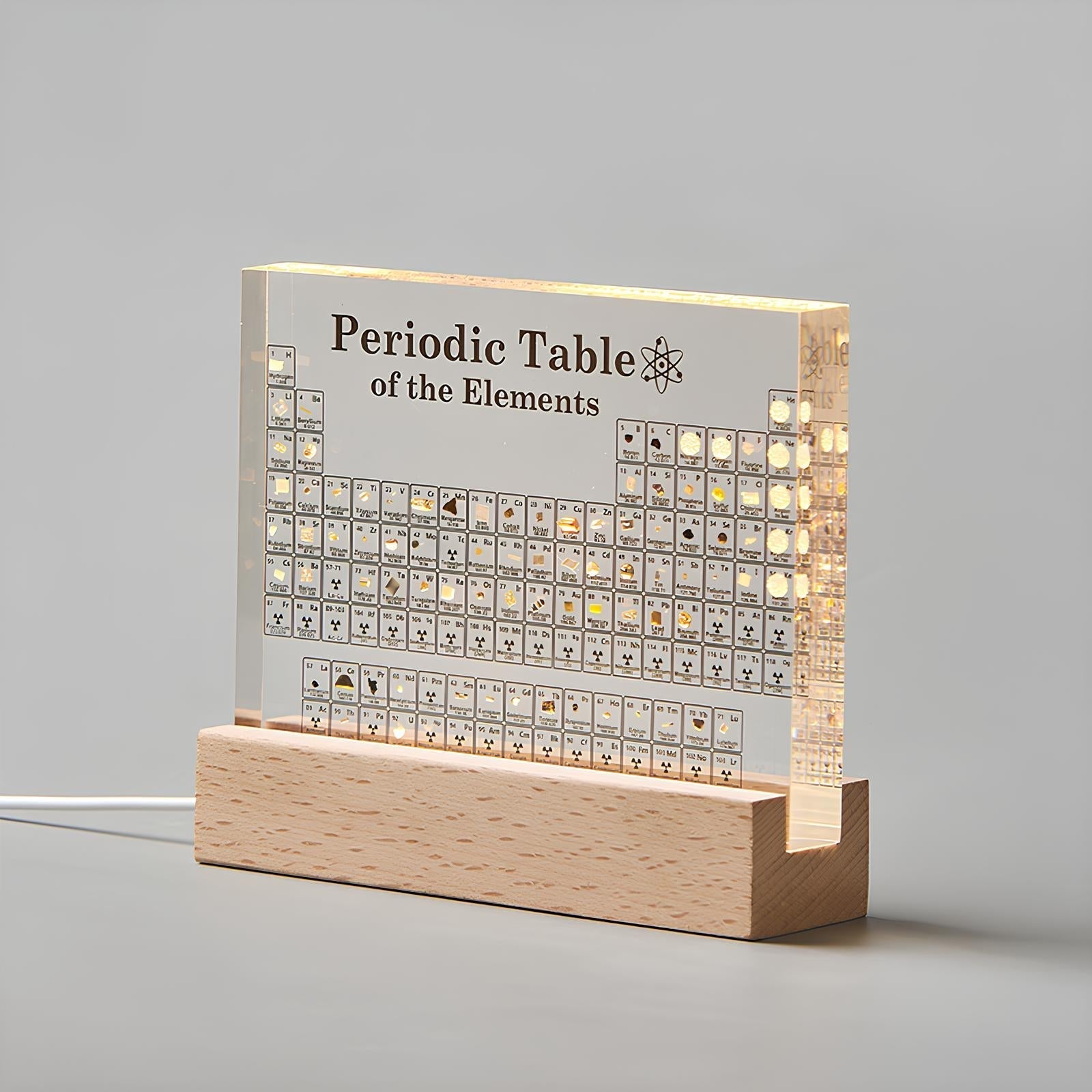 PeriodicElements™ | Beleuchtetes Periodensystem mit echten Elementen