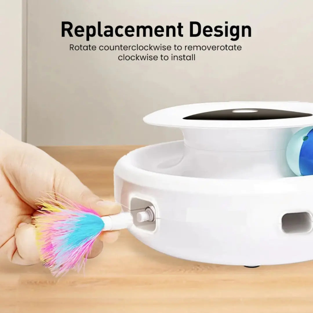 PurrPlay™ | Interaktives 2-in-1-Smart-Katzenspielzeug