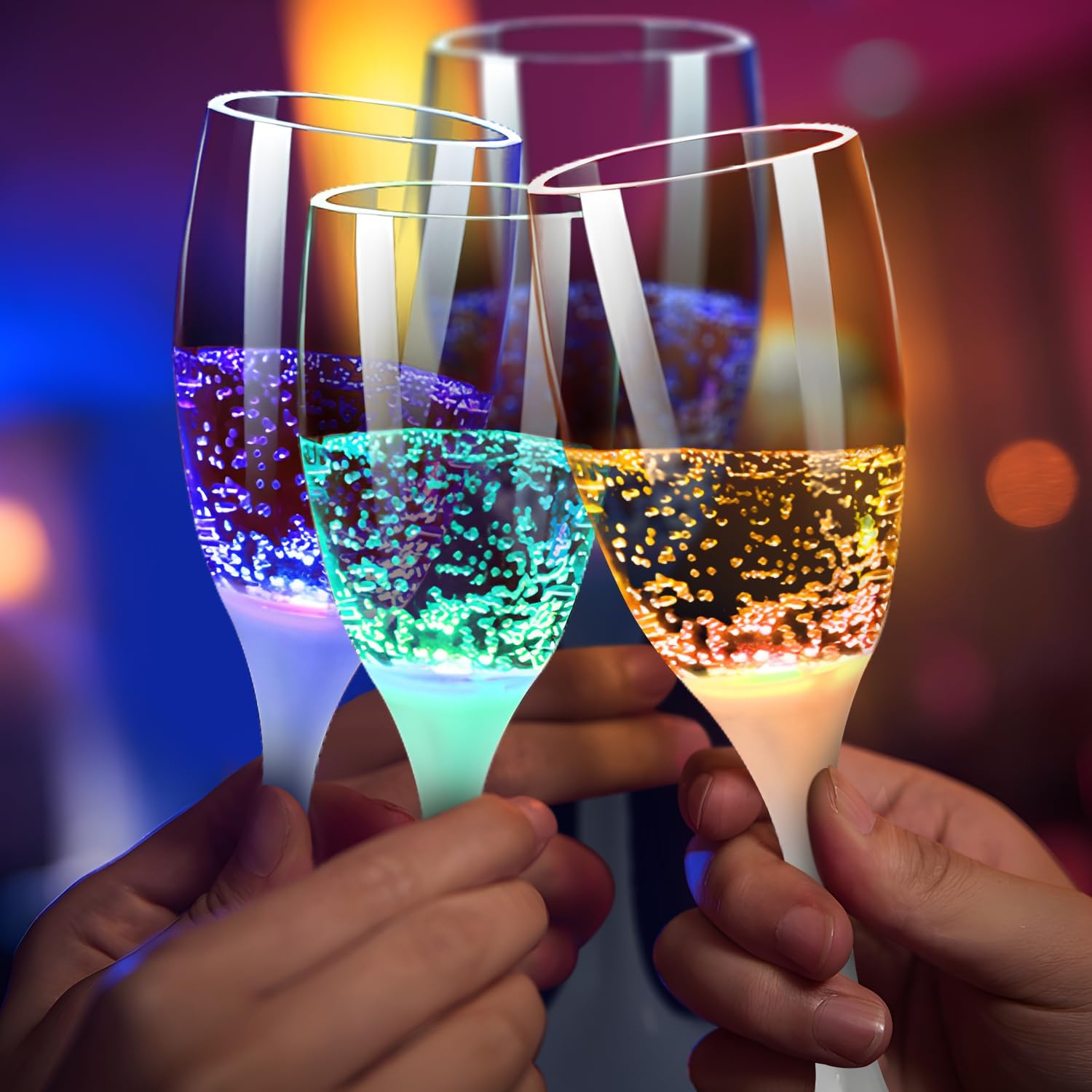 GlowSip | LED Party-Leuchtende Wein- & Champagnergläser