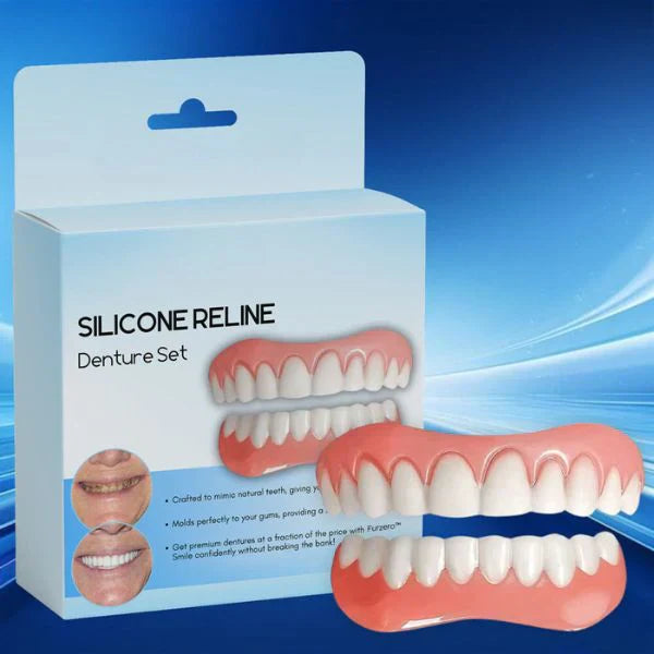 1+1 Gratis | SmileReline™ | Komfortables Silikon-Reline-Zahnersatz-Set