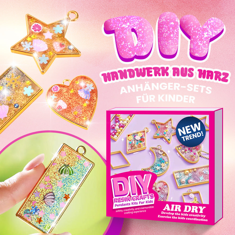 CharmGlow™ | Magisches Harz-Charm-Kit | Funkelnder Anhänger-Bastelspaß