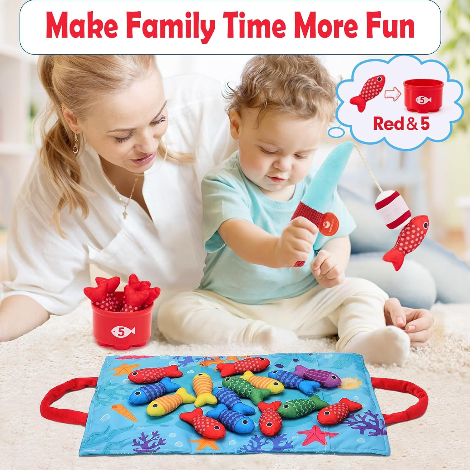MiniCatch™ | Montessori Fischteichspielzeug | Lernspaß für kleine Hände