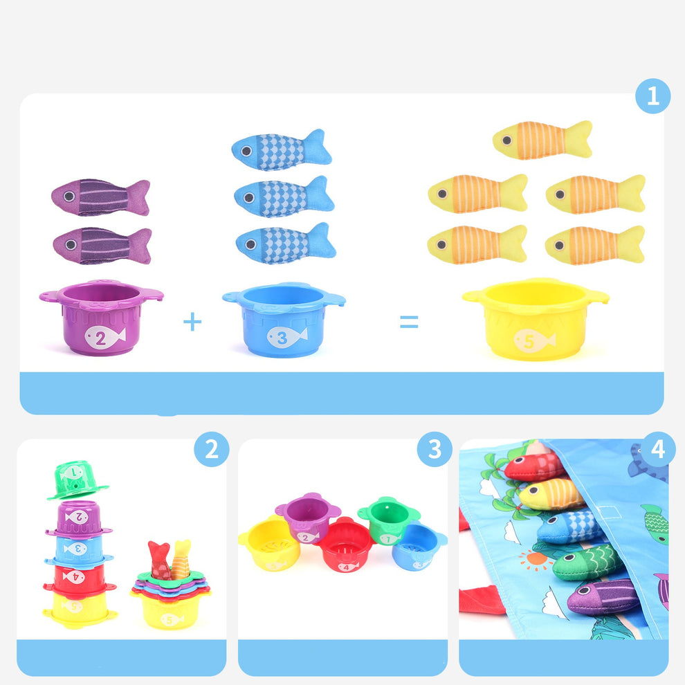 MiniCatch™ | Montessori Fischteichspielzeug | Lernspaß für kleine Hände
