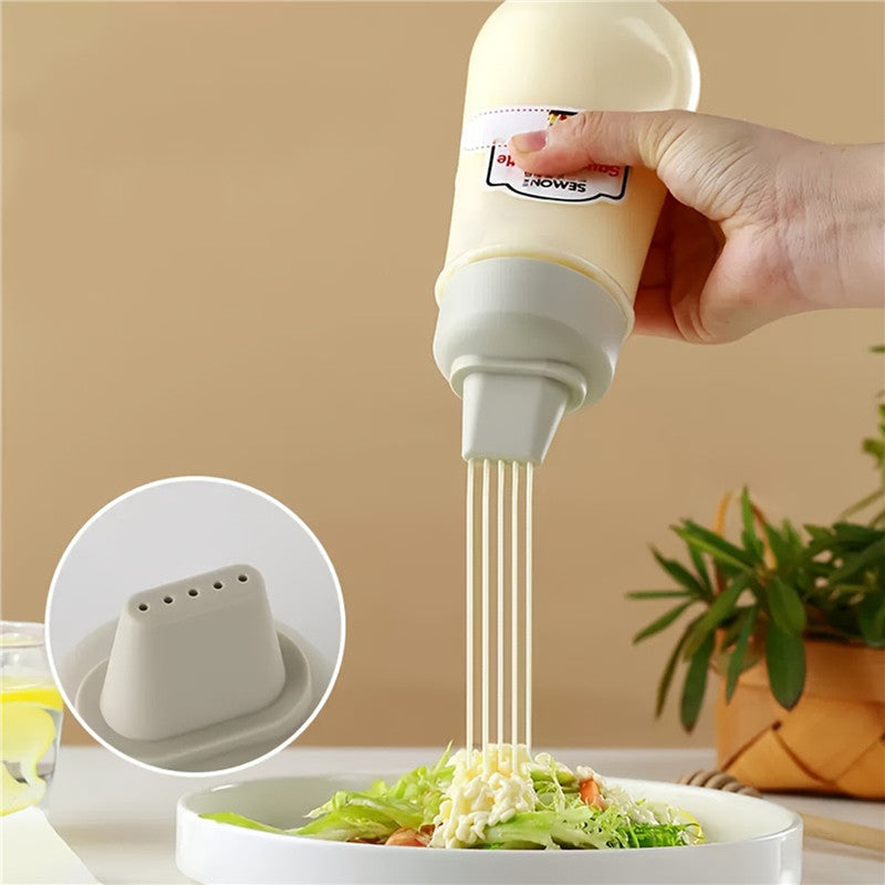 1+1 GRATIS | SqueezeFive | Mehrloch-Soßenflasche – Gleichmäßiges Dosieren leicht gemacht