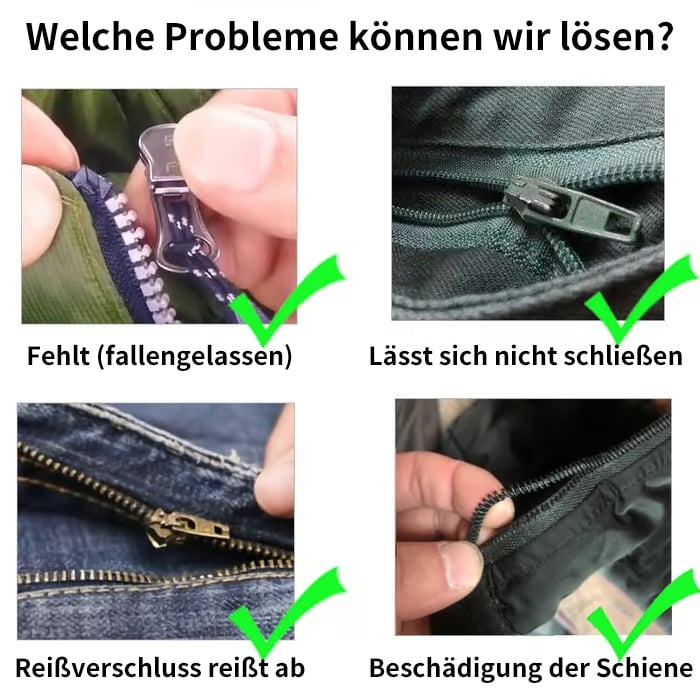 ZipFix Pro™ | Reißverschluss-Schieber Reparaturset – Universell & langlebig aus Metall