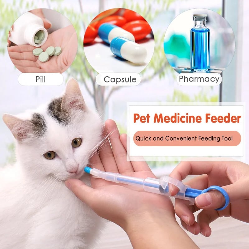 1+1 GRATIS | PawPiller™ | Tiermedizinspritze – Sicheres Füttern von Pillen & Flüssigkeiten für Hunde & Katzen