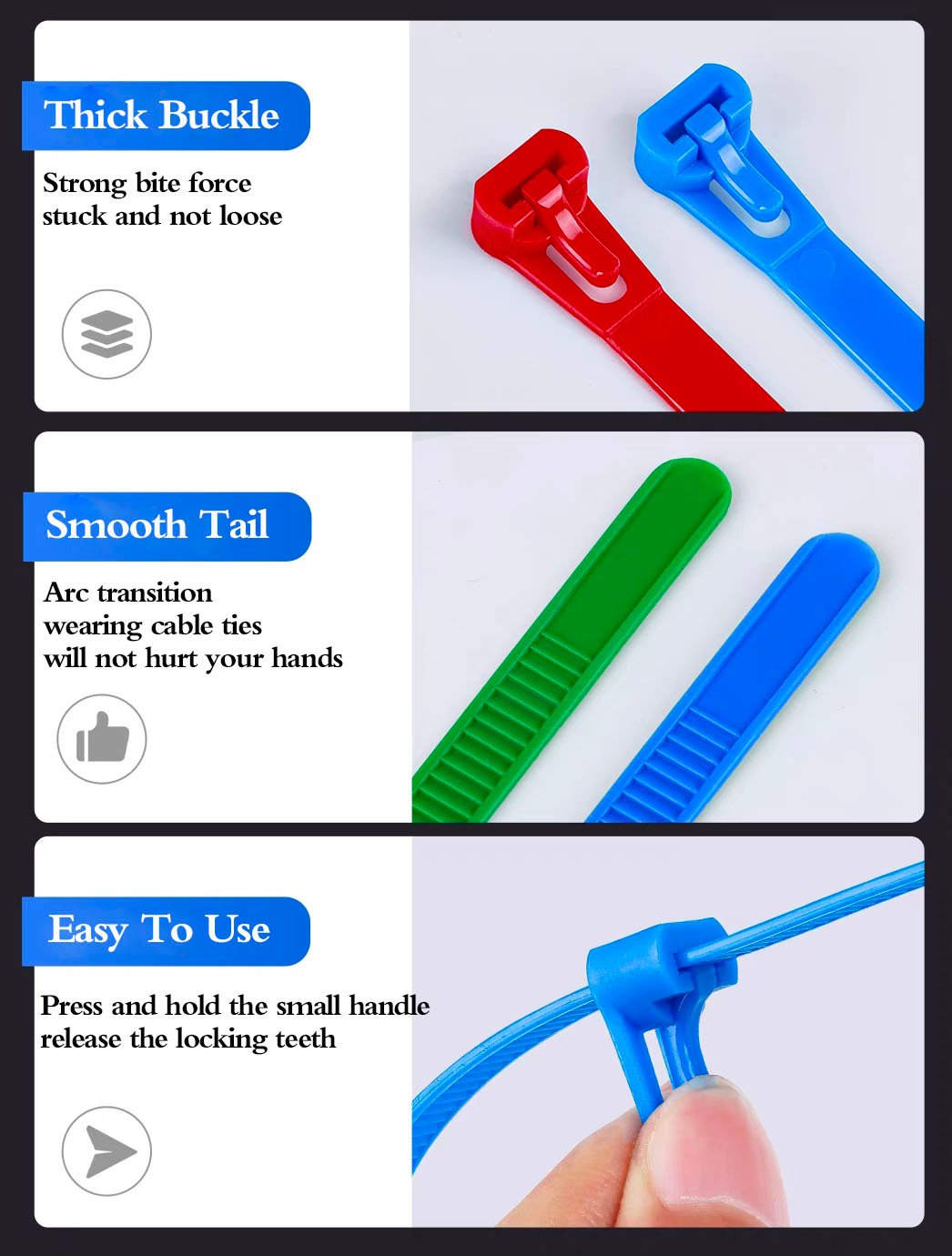 50% RABATT | FlexiTie™ | Nachhaltige, wiederverwendbare Kabelbinder mit Schnellverschluss | Umweltfreundlich, langlebig & vielseitig einsetzbar