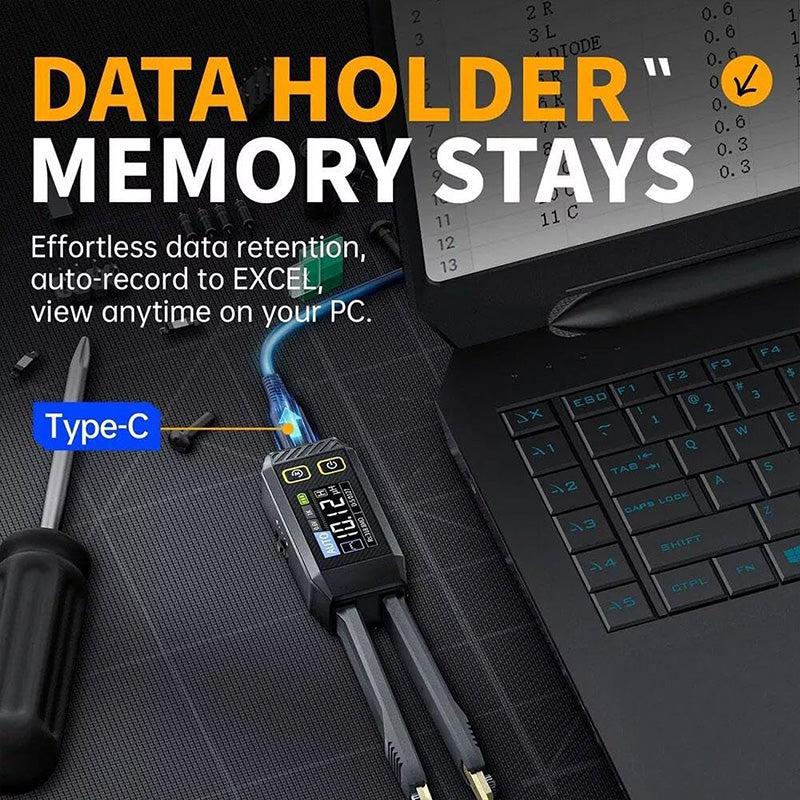 50% RABATT | Digitest™ | Professionelles 3-Frequenz-LCR-Messgerät | Präzise Messung von R, C, L, ESR & Dioden mit Farbdisplay